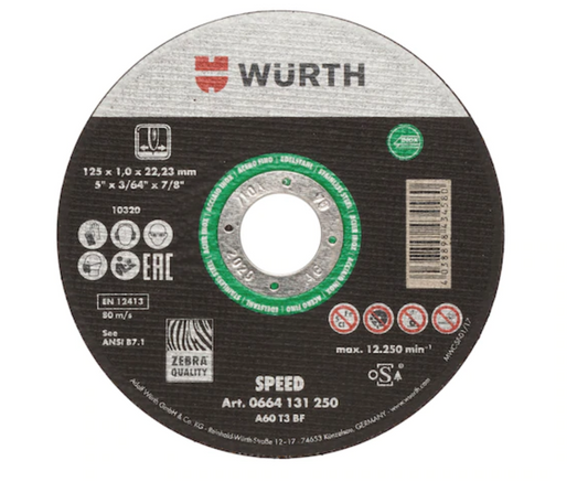 Disco Corte Speed Wurth 115x1.0mm