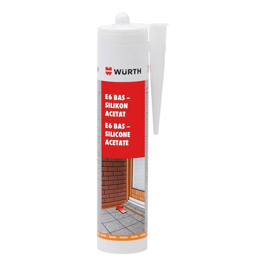 Silicone Acetato Branco Wurth - 310ml